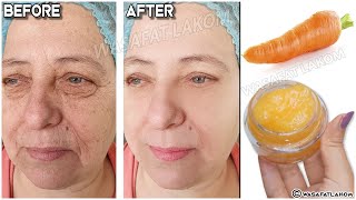 Homemade carrot cream🥕 to remove wrinkles and pigmentation a mask that makes your skin like glass [upl. by Latin35]