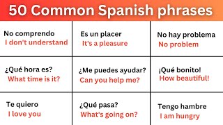 50 Common Spanish Phrases Must Know 🌟 [upl. by Bowden]