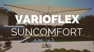 ☼ Sonnenschirm Suncomfort Varioflex Produktvideo  GartenundFreizeit [upl. by Aratahs817]