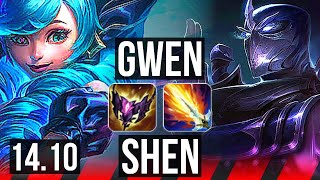 GWEN vs SHEN TOP  1424 Legendary  EUW Grandmaster  1410 [upl. by Egap]