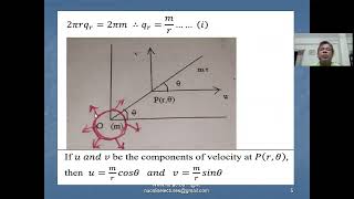 15 Source Sink and Doublet  HYDRODYNAMICS 243711  Honours 4th Year Mathematics [upl. by Airotal]