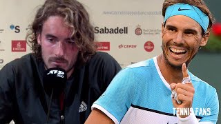 Stefanos Tsitsipas quotI was 2cm away from beating Nadalquot  Barcelona 2021 HD [upl. by Gosselin]