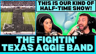 WATCHING THIS GAVE US ANXIETY First Time Reacting to Fightin Texas Aggie Band Halftime Drill [upl. by Ticon533]