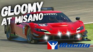 Iracing 15 Minute Gloomy Race at Misano World Circuit Ferrari 296 [upl. by Sirad]