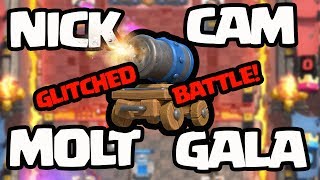 GLITCHED Cannon Cart Battle Molt Nickatnyte Clash With Cam  Clash Royale 2v2 Update [upl. by Animsay]