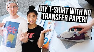 DIY Custom Print TShirts  NO Transfer Paper  COUPLE TRIES [upl. by Helene729]