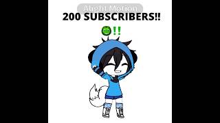 Thank y’all for 200 subscribers 👹‼️🫰🏻🌷  gacha shorts celebration [upl. by Dolley541]