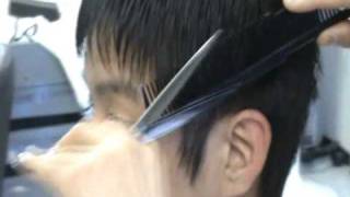 Shortlayered haircut for a young guyPart 1SWITCHSCISSORS [upl. by Fey]