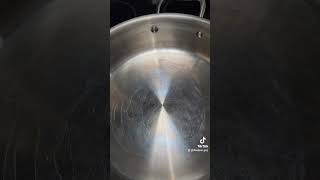 Stainless steel pan cleaning hack [upl. by Ayokahs]