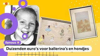 Kindertekeningen van prinses Beatrix verkocht [upl. by Ahsoik]