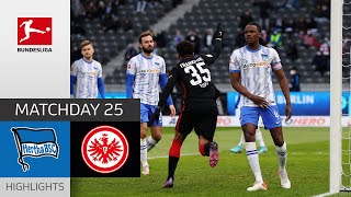 Hertha Berlin  Eintracht Frankfurt 14  Highlights  Matchday 25 – Bundesliga 202122 [upl. by Annaitsirk]