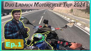 LADAKH MOTORCYCLE ROAD TRIP STARTED WITH NEW RIDER 😎 Shimla to Sissu  Ep1 [upl. by Dadinirt]