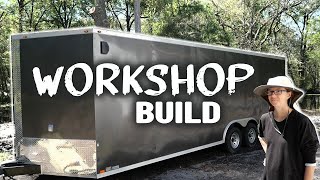 DIY Enclosed Trailer to Workshop Build [upl. by Eddana]