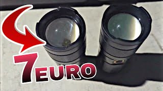 TEMU  TASCHENLAMPE FÜR 7 EURO 💶🧐  UNBOXING Taschenlampen TEST [upl. by Eiuqnimod22]