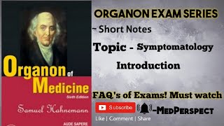 Symptomatology  Introduction  Organon [upl. by Dyanne]