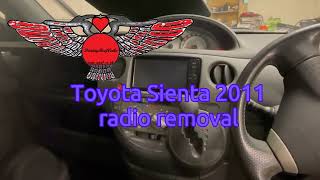 Toyota Sienta 2011 Japanese import radio removal and or access [upl. by Pliner]