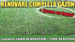 Renovare gazon primavaratoamna Lawn renovation springautumn [upl. by Aztinay]