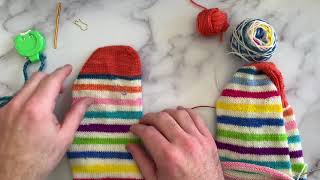 Sock Knitting Knitting an Anatomical Toe and Kitchener Stitch [upl. by Adiahs]