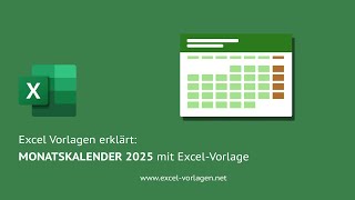 Kostenloser Monatskalender 2025 – Excel amp PDF zum Herunterladen 📆 [upl. by Ramona]