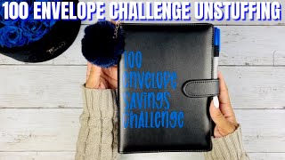 100 ENVELOPE SAVINGS CHALLENGE UNSTUFFING  CASH STUFFING  MONEY COUNT ASMR [upl. by Eddra252]