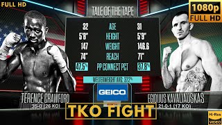 TERENCE CRAWFORD USA vs EGIDIJUS KAVALIAUSKAS LITHUANIA TKO FIGHT [upl. by Clorinda]