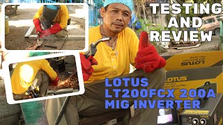 TESTING AND REVIEW  LOTUS LT200FCX 200A MIG INVERTER FLUX CORED [upl. by Alexia]