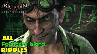 Batman Arkham Knight ★ All Riddles ★ Founders Island Location Guide [upl. by Anivlek]