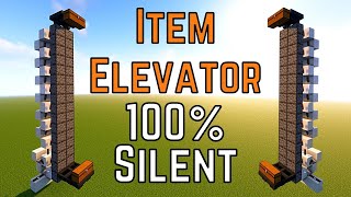 Minecraft Tutorial  Item Elevator 118  100 Silent  Storage system [upl. by Honan]