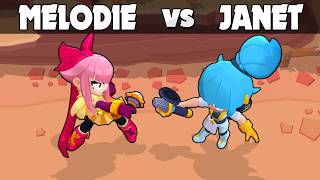 MELODIE vs JANET 🎵 Brawl Stars [upl. by Tine815]