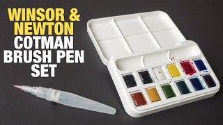 Review Winsor amp Newton Cotman Brush Pen Set [upl. by Evy28]