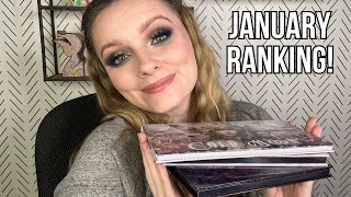 RANKING EVERY EYESHADOW PALETTE I USED IN JANUARY [upl. by Halle]