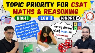 Topic priority for CSAT Maths amp Reasoning High Low Ignore by TheMrunalPatel amp Madhukar Kotawe [upl. by Yojal]