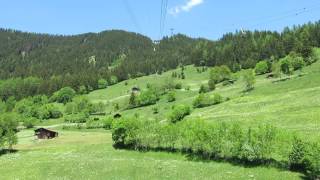 Luftseilbahn Betten Dorf  Bettmeralp Bergfahrt [upl. by Atteuqaj]