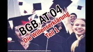 Die Willenserklärung  Objektiver Tatbestand  BGB AT 04 [upl. by Edeline562]