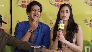 Ishaan Khatter amp Janhvi Kapoor Make Fun Of Media [upl. by Aicatsanna]