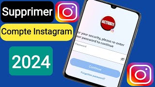 Comment supprimer votre compte Instagram 2024  Supprimer un compte Instagram [upl. by Bigner]