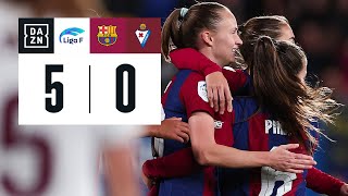 FC Barcelona vs SD Eibar 50  Resumen y goles  Highlights Liga F [upl. by Anirac227]