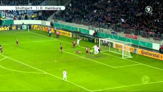 VFB Stuttgart 21 Hamburger SV Alle ToreHighlights  DFBPokal Achtelfinale 20112012 [upl. by Urbai]