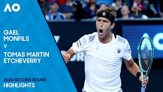 Gael Monfils v Tomas Martin Etcheverry Highlights  Australian Open 2024 Second Round [upl. by Lavotsirc]