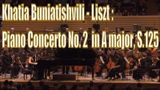 Khatia Buniatishvili  Liszt  Piano Concerto No 2 in A major S125  Concert in Paris [upl. by Llehsem]