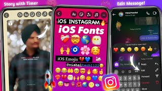 InstaPro v1045 Full Tutorial 🥳 iOS Emojis  iPhone Fonts  Round Edge Story with Timer [upl. by Uphemia]