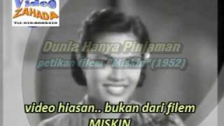 PRamlee  quotDunia Hanya Pinjamanquot lagu petikan filem quotMiskinquot 1952 [upl. by Purse]