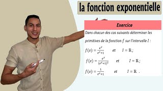 la fonction exponentielle 2bac exercices  primitive dune fonction exponentielle et logarithme [upl. by Amarillis]