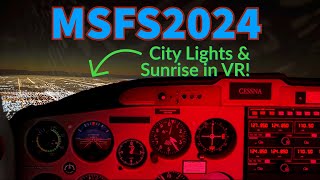 MSFS 2024 Early Morning Flight Stunning City Lights amp TouchandGo at KCHD [upl. by Karita630]