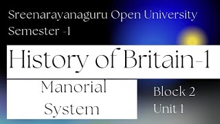 SNGOU Manorial System Malayalam Summary Block 2 Unit 1First sem [upl. by Gilemette]