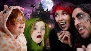 TRiCK or TREAT candy CHALLENGES Adley Niko amp Navey escape Dracula Dads Haunted Halloween House [upl. by Aloise]