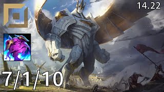 Galio Top vs Akali  EUW Master  Patch 1422 [upl. by Diamond]