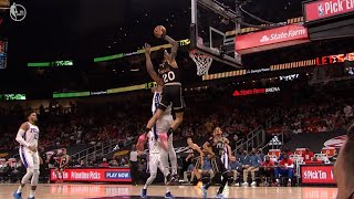 John Collins NASTY alley oop dunk over Joel Embiid 😱 76ers vs Hawks Game 6 [upl. by Akinej677]