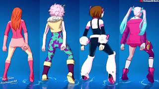 Fortnite You Should See Me In A Crown Tiktok Emote Mina Ashido Ochaco Atom Eve Lennox Rose Thicc 🍑😜😍 [upl. by Yunick]