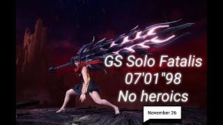 MHWIB GS solo Fatalis 0701quot98 No heroics [upl. by Sset]